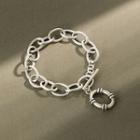 925 Sterling Silver Chain Bracelet Silver - One Size