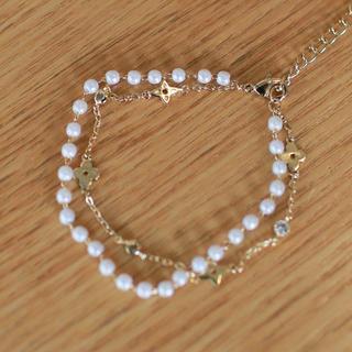 Faux Pearl Layered Bracelet