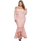 Plus Size Off-shoulder Mermaid Bodycon Dress