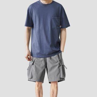 Short-sleeve T-shirt / Drawstring Cargo Shorts