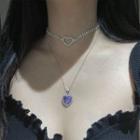 Rhinestone Heart Choker / Necklace