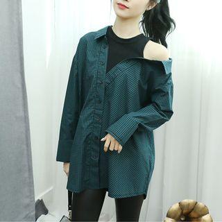 Inset Top Check Shirt