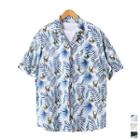 Open-placket Coconut Hawaiian Shirt