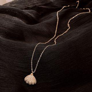 Rhinestone Peanut Pendant Necklace