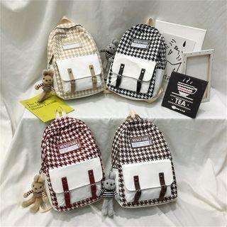 Houndstooth Panel Backpack