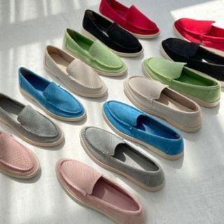 Punch Suede Vamp Loafers
