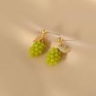 Grape Drop Earring 1 Pair - Green - One Size