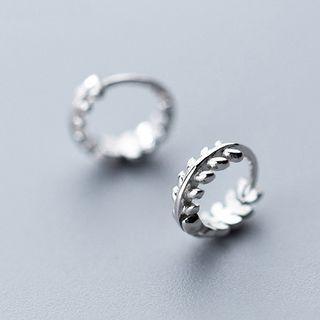 925 Sterling Silver Leaf Ear Cuff 1 Pair - As Shown In Figure - One Size