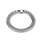 Simple Personality Geometric 316l Stainless Steel Short Bracelet 8mm Silver - One Size