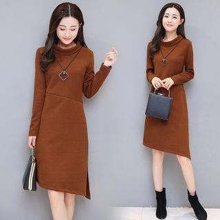 Lace Back Asymmetric Knit Dress