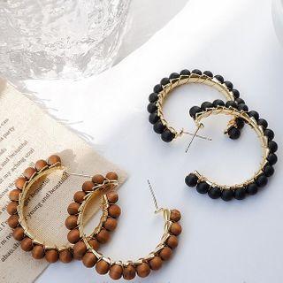 Geometric Wood Stud Earring