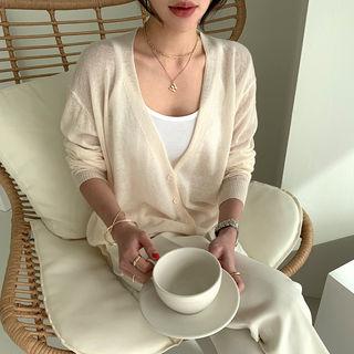 Mohair Blend See-through Cardigan
