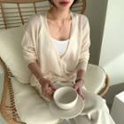 Mohair Blend See-through Cardigan