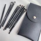 Set Of 9: Makeup Brush With Bag Set Of 9 - With Bag - Black - One Size