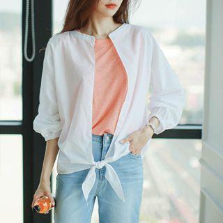 Tie-front Loose-fit Jacket