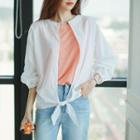 Tie-front Loose-fit Jacket