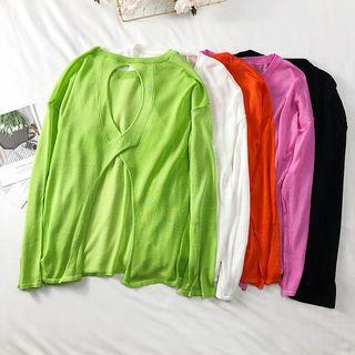 Loose-fit Open-back Summer-knit Top