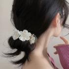 Flower Alloy Hair Clamp 2724a - White - One Size