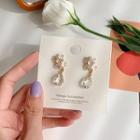 Droplet Earring 1 Pair - 925 Silver Steel - Gold - One Size