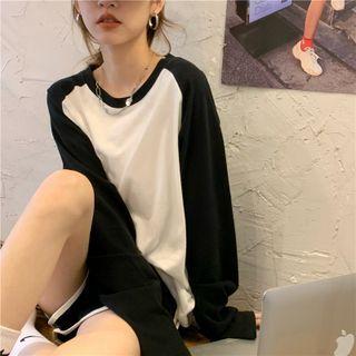 Raglan-sleeve T-shirt / Piped Sweatshorts