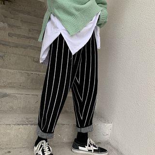 Striped Straight Cut Knit Pants