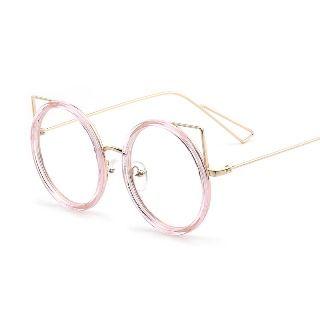 Round Frame Cat Ear Glasses