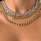 Layered Chain Necklace 2626 - Mixed Color - One Size
