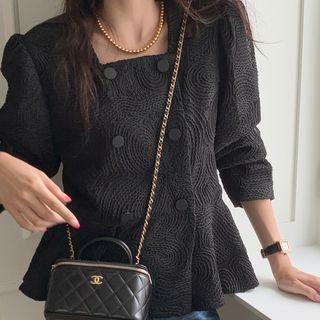 Double Breasted Jacquard Jacket