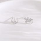 Non-matching Unicorn Stud Earring 1 Pair - Silver - One Size