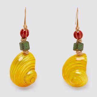 Stone & Shell Dangle Earring