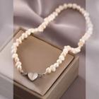 Faux Pearl Necklace Pearl White - One Size