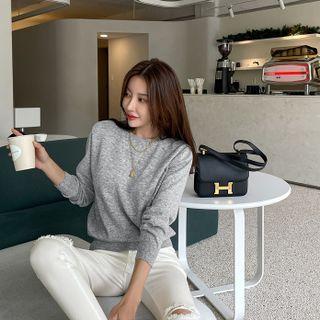 Cashmere Blend Plain Knit Top In 8 Color