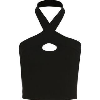 Halter-neck Keyhole Top