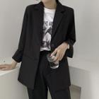 Blazer / High Waist Wide Leg Pants