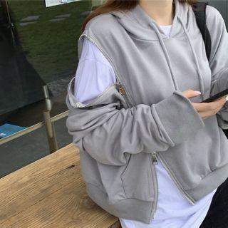Plain Hoodie With Zip
