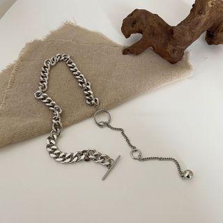 Alloy Pendant Y Choker Silver - One Size