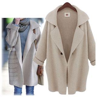 Lapel Knit Coat