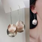 Alloy Disc Dangle Earring 1 Pair - Gold & Silver - One Size