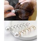 Faux-pearl Swirl Binyeo Hair Pin