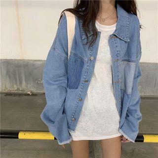 Long-sleeve Demin Jacket Demine Jacket - One Size