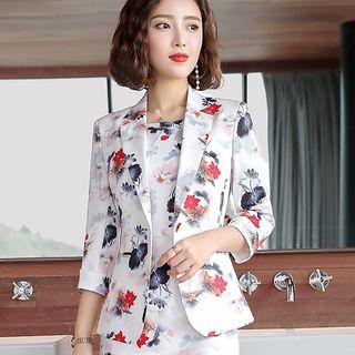 Floral Blazer / Camisole / Short-sleeve Floral Sheath Dress / Dress Pants