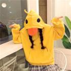 Duck Accent Hooded Pullover Yellow - One Size