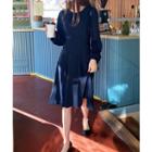 Pintuck-waist A-line Dress