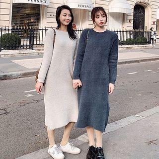 Long Sleeve Fleece Dress