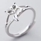 925 Sterling Silver Owl Open Ring Ring - One Size
