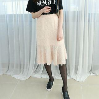 Faux-fur Mermaid Skirt