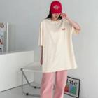 Paris Letter Print Loose-fit T-shirt