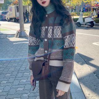 Print Sweater Jacket