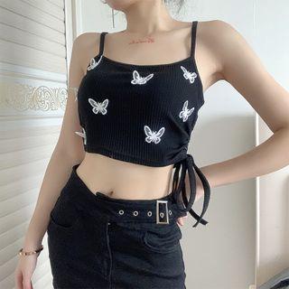 Butterfly Camisole Top Black - One Size