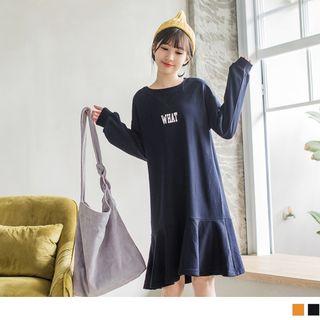 Letter Print Mermaid Dress